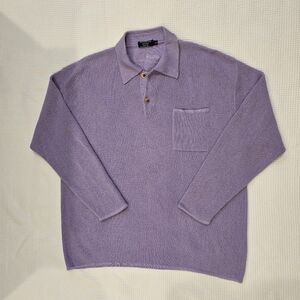 Johnnie Walker Alpaca Long Sleeve Collared Golf Sweater - Men's Large